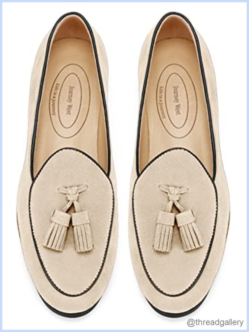 Journey West Suede Tassel Loafer Women Slip-On Moc Toe Business Casual